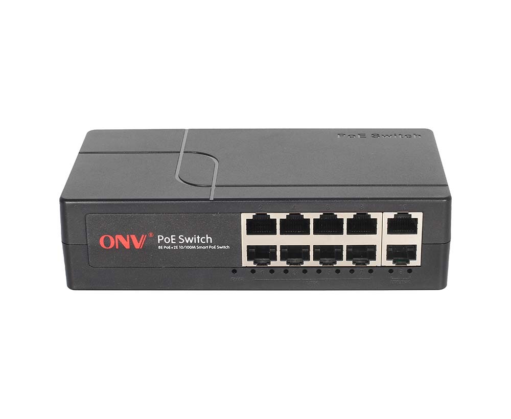 8ми портовий Smart PoE комутатор ONV-H1108PEBS, 8хРоЕ 100Мбіт + 2хUplink 100Мбіт, IEEE802.3af/at, потужність 100Вт, пластик