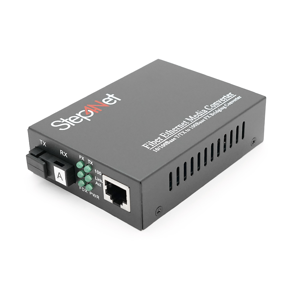 Медіаконвертер Step4Net MC-R-0,1-1SM-1310nm-20-LFP, 1550 WDM одноволоконний Full/Half duplex, SC 20km (0+70°C), + блок живлення 5V 1A Q50
