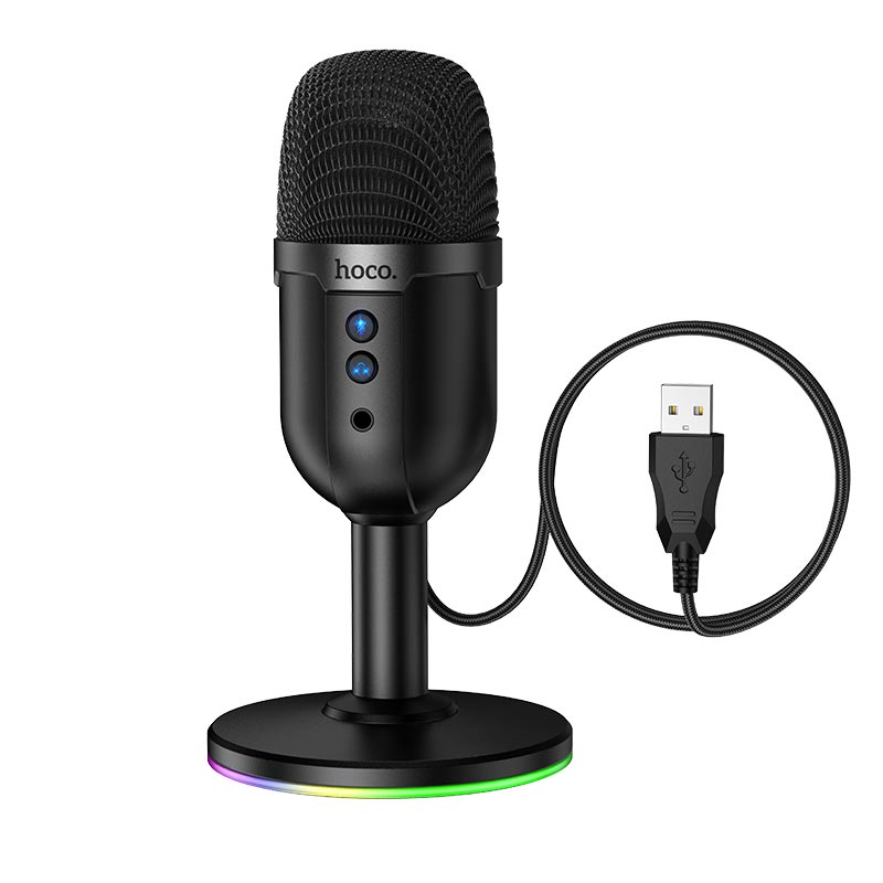 Настільний мікрофон HOCO L25, кабель 1.6м, Black, BOX