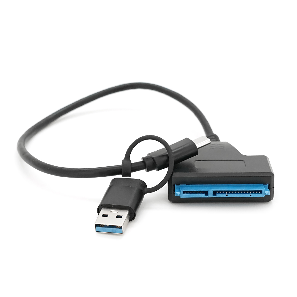 Кабель USB Type-C/USB 3.0 to SATA black 0.3m для HDD/SSD дисків