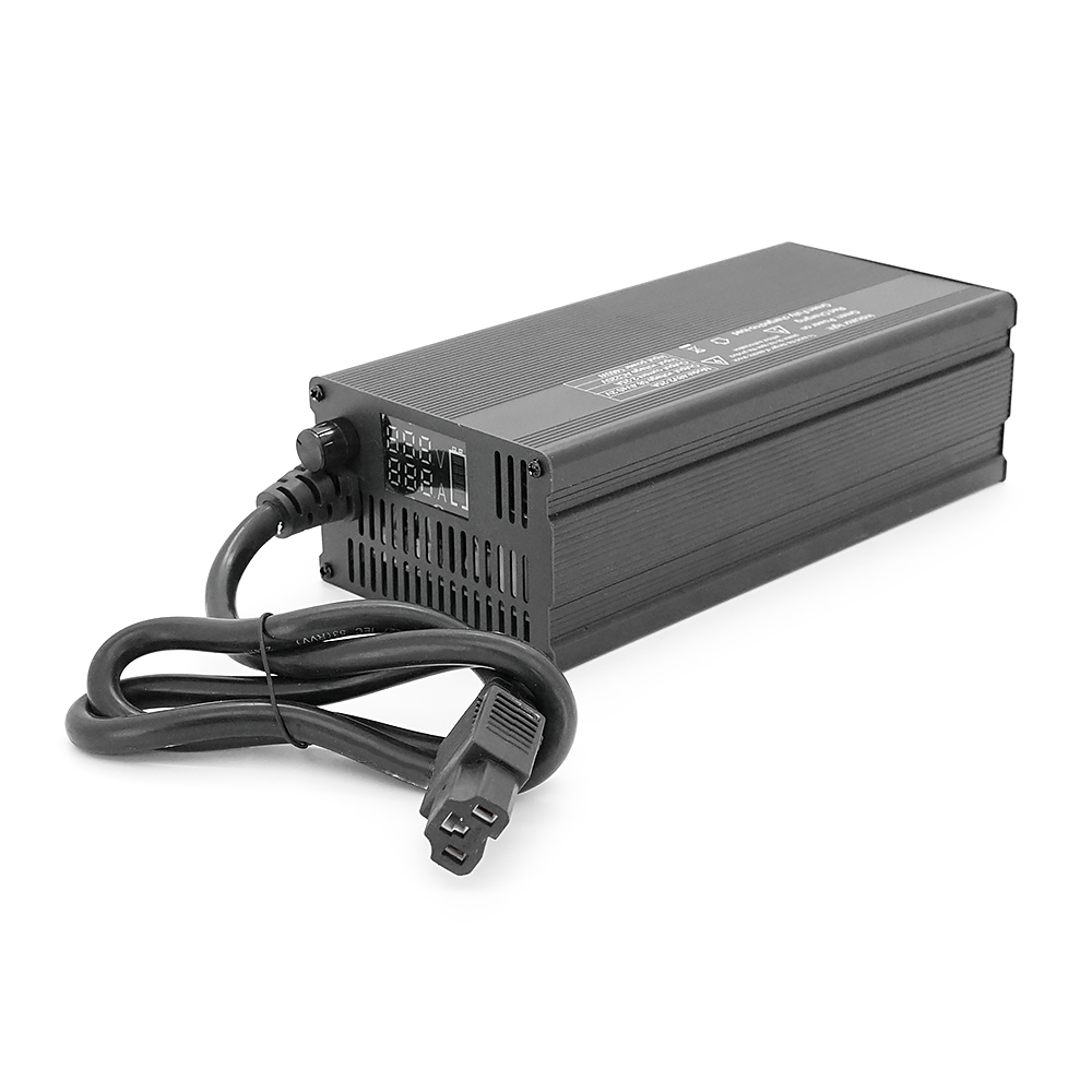 Зарядний пристрій для акумуляторів LiFePO4 48V(58.4V), 16S, 25A, регульований струм, LCD дисплей