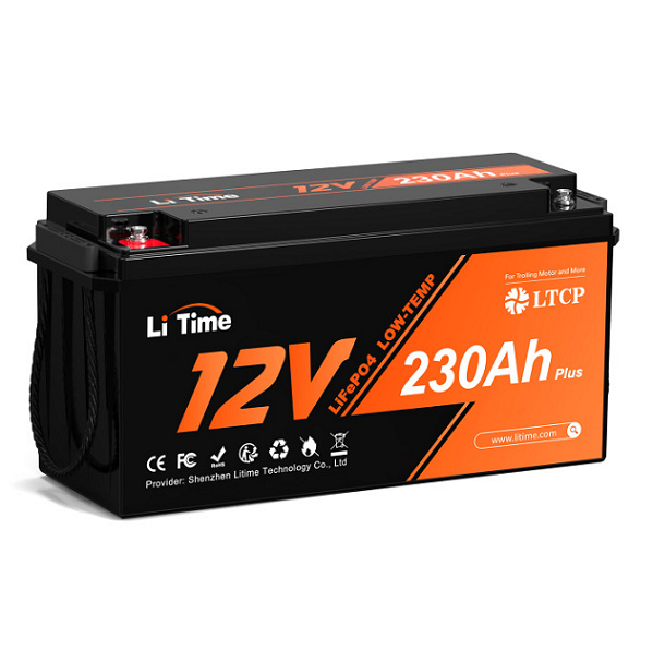 Акумуляторна батарея LiFePO4 Li-TIME 12.8V 230Ah, 2944Wh, BMS 200A, Low-temp, до 6000 циклів, 482x170x241mm, 20.5kg