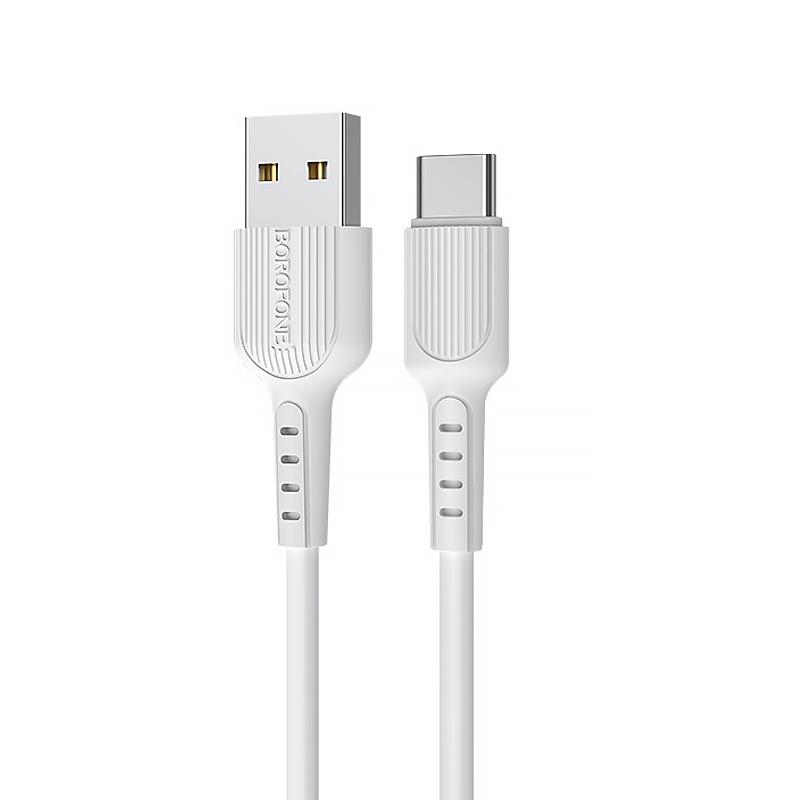 Кабель Borofone BX16, USB-Type-C, 2.4A, довжина 1м, White, BOX