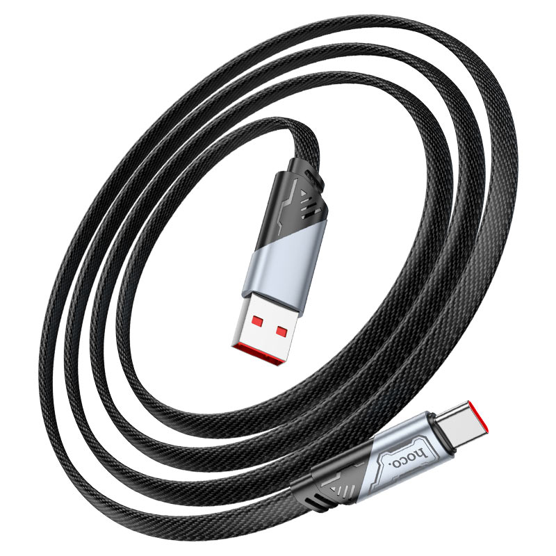 Кабель Hoco U119, Type-C-USB, 5.0A, Black, довжина 1,2 м, BOX