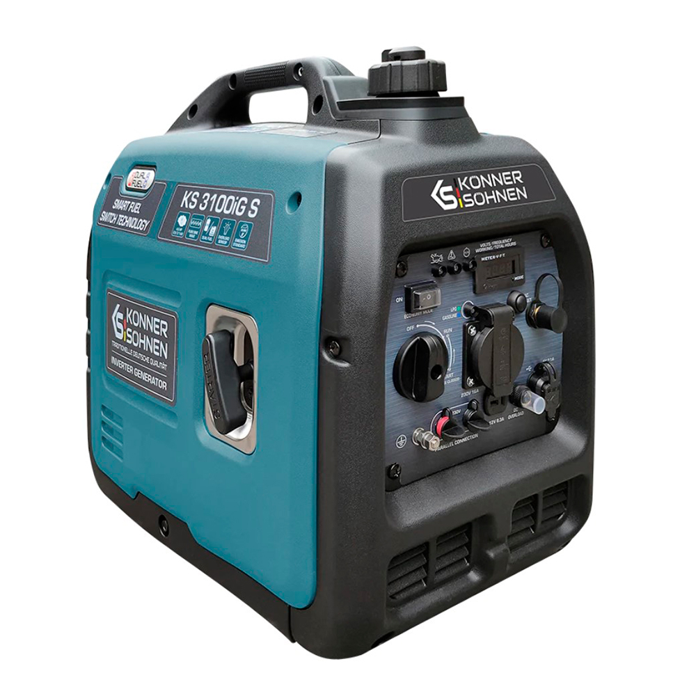 Генератор инверторный ГАЗОБЕНЗИНОВЫЙ Konner&Sohnen KS 3100iG S, 2,8kW (3.1kW), однофазний, 220V, 50Hz, об'єм 4л