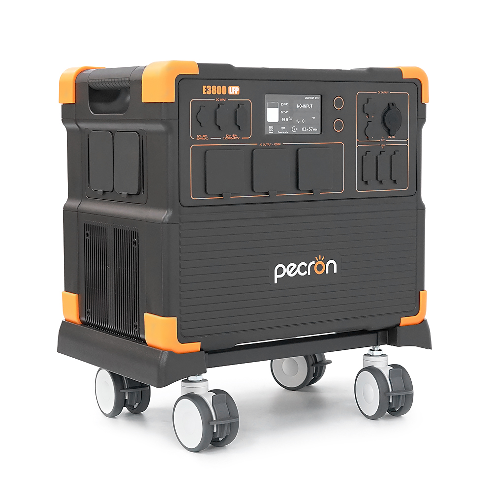 Power station Pecron E3800LFP APP Control, 4200W/3840Wh LiFePO4, MPPT 3000W max, DC12V-5A, XT60-12V-30A, 4хAC 220, 4xUSB-18W, 2хUSB-C(100W), Fast charge 90min, 445х307х373mm, 39.6kg