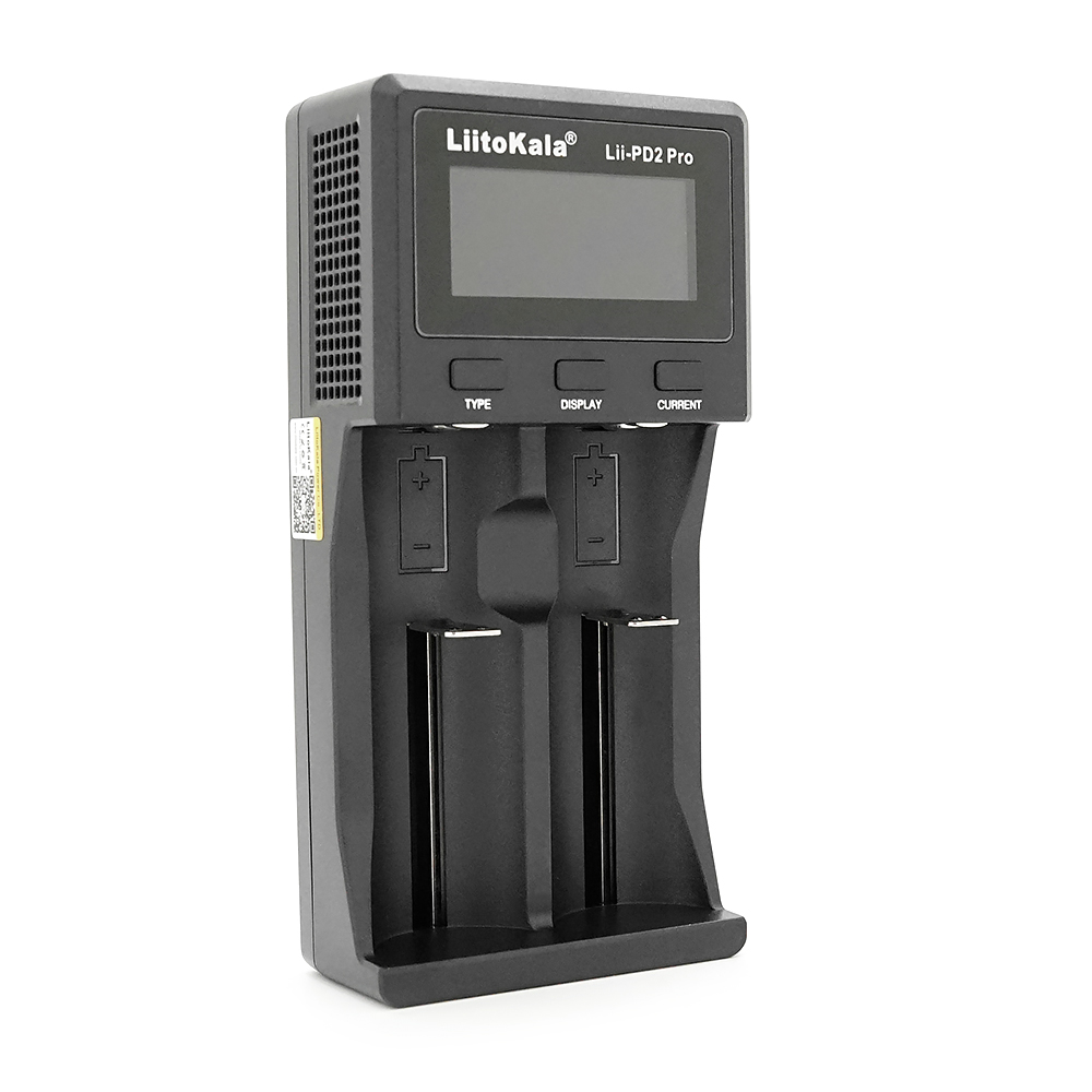 ЗУ універсальне Liitokala PD2 Pro, 2 канали, LCD дисплей, підтримує Li-ion, Ni-Mh/Li-ion/HV/LiFePo4, 220V/12V, Box