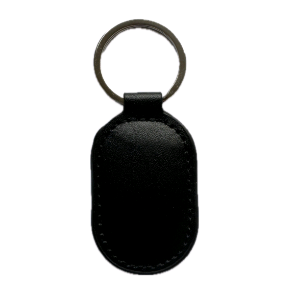 Безконтактний брелок ID Em-Marine 125 КГц (EM-Leather овальний) у шкіряному чохлі, колір чорний 5 шт. в упаковці