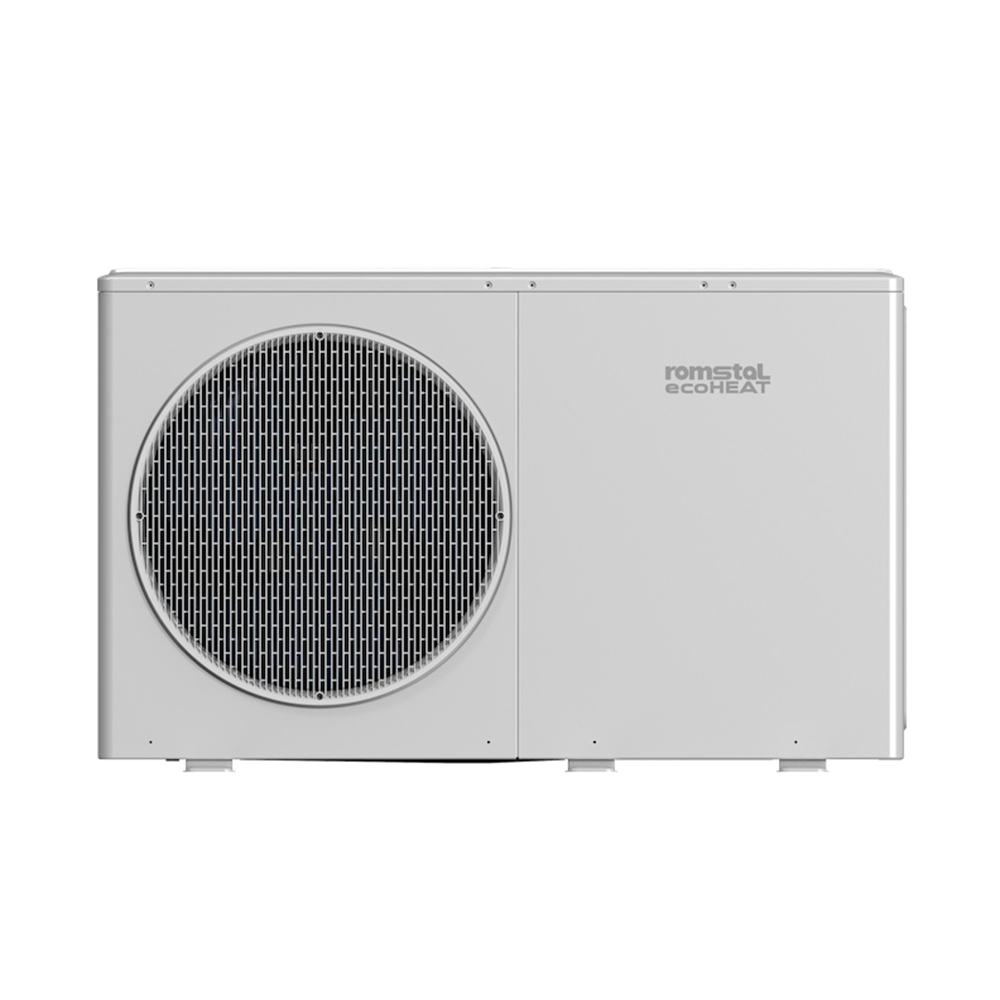 Тепловий насос повітря-вода моноблок Romstal EcoHeat 500, R290, 12 кВт 380В, Тін 9 кВт