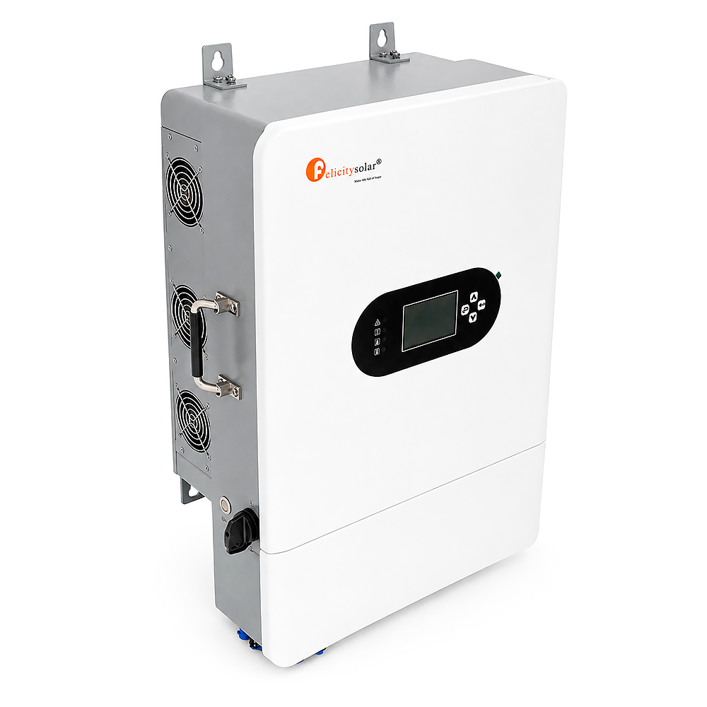 Гібридний інвертор Felicity IVGM8KLP1G1 (Gen-port) 8000W, 230VAC, 50/60Hz, 48V, Parallel, 2*MPPT-2*PV120-425V/26A, ток заряду max-190A, IP65, RS485, RS232, CAN, WiFi. 430*654*243 мм, 33,5 кг