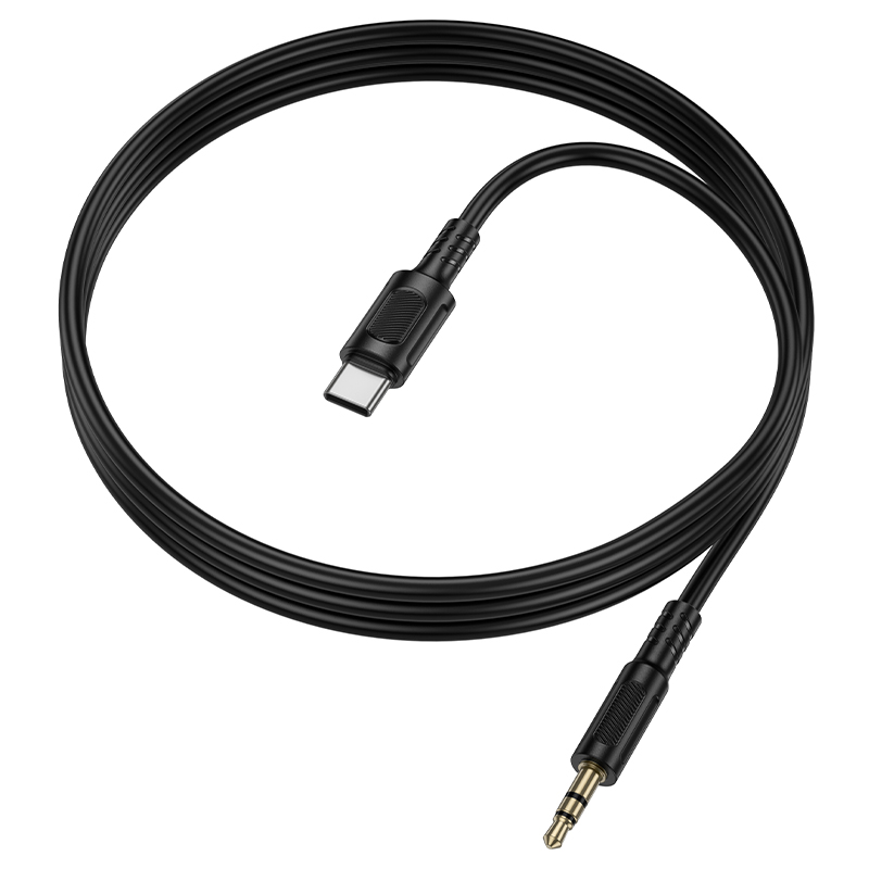 Кабель Borofone BL25B Jack 3.5mm(M) =>Type-C(M), 1м, Black, Box