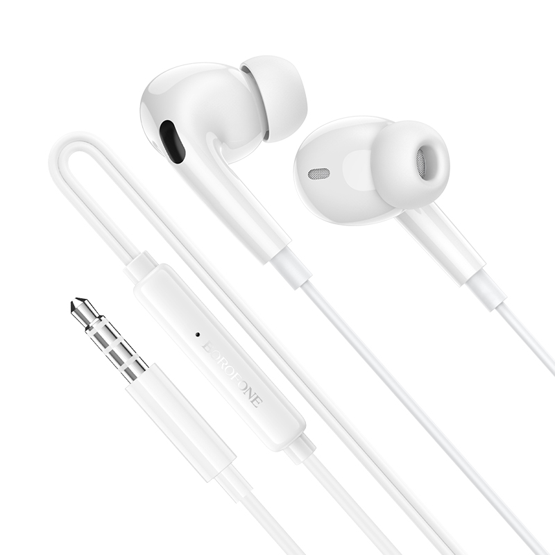 Навушники провідні BOROFONE BM100 Pro, 1,2м, White, Box