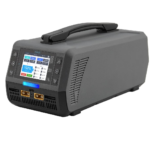 Зарядний пристрій ToolkitRC M8DAC TK14400 1200Вт, тип АКБ LiPo, LiHv, 2*1-8S, 30A*2/50A*1,2*XT90, Type-C 65Wmax. 280*138*142mm. 2,4kg