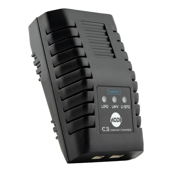 Зарядний пристрій ToolkitRC C3 TK12400, 50Вт, тип АКБ LiPo/LiHV 2-3S, the balance port, 91×58×30мм, вага 100г