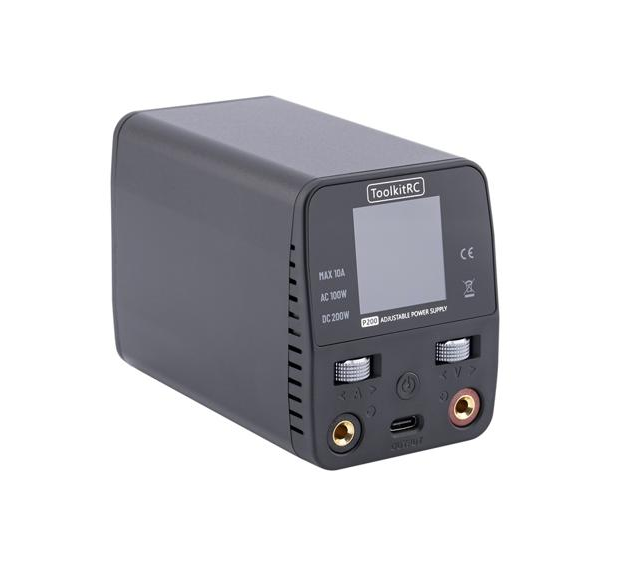 Блок живлення ToolkitRC P200 V2 TK23100-EU 200Вт, 1-30V/1-10A, Type-C(PD3.0). 2×4 мм, 78*63*110mm.735g
