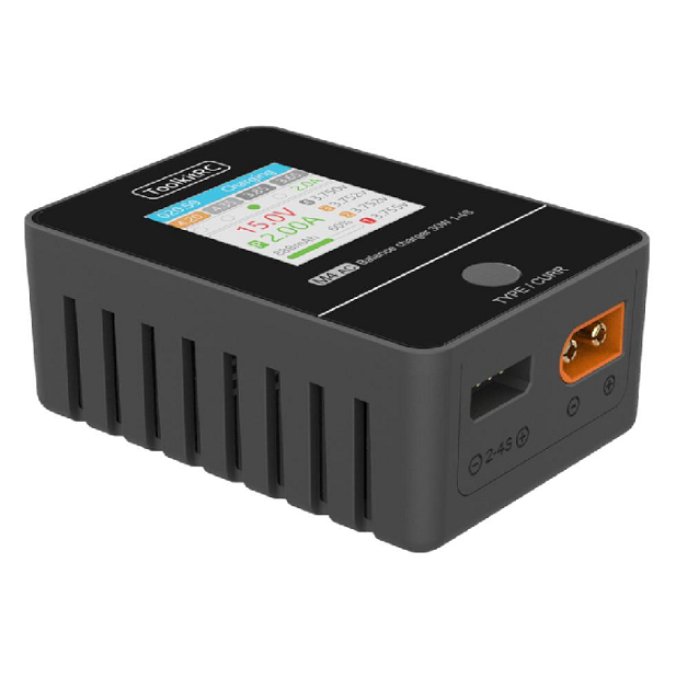 Зарядний пристрій ToolkitRC M4AC XT60 TK10900-US 25Вт, тип АКБ LiPo/LiHV/LiFe/Lilon-1-4S, 0,5-2,5A, XT60, 80*58*58mm. 180g