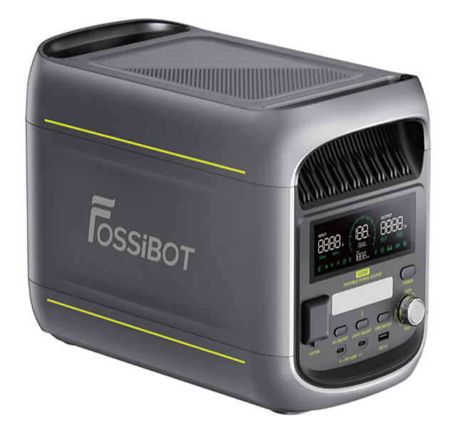 Портативна зарядна станція FOSSiBOT F1800, 1800W/1024Wh LiFePO₄, MPPT 500W max, DC-12V, Car port-12V,AC230V,USB-A,USB-C, 375×206×258mm, 11,25kg