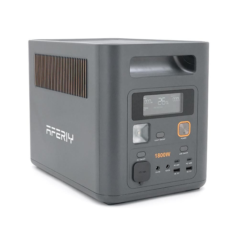 Портативна станція AFERIY AF-P180 Pro, LiFePO4 102Втч.1800Вт,MPPT 500Вт ,out 2*220v.2*USB-A/18Вт,2*Type-C PD20, прикурювач 12В/8А, 350×6м2