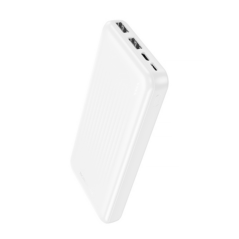 Power bank Borofone BJ78 10000mAh, 22.5W, кабелю USB: Lighting, Type-C, White, 270g, Box