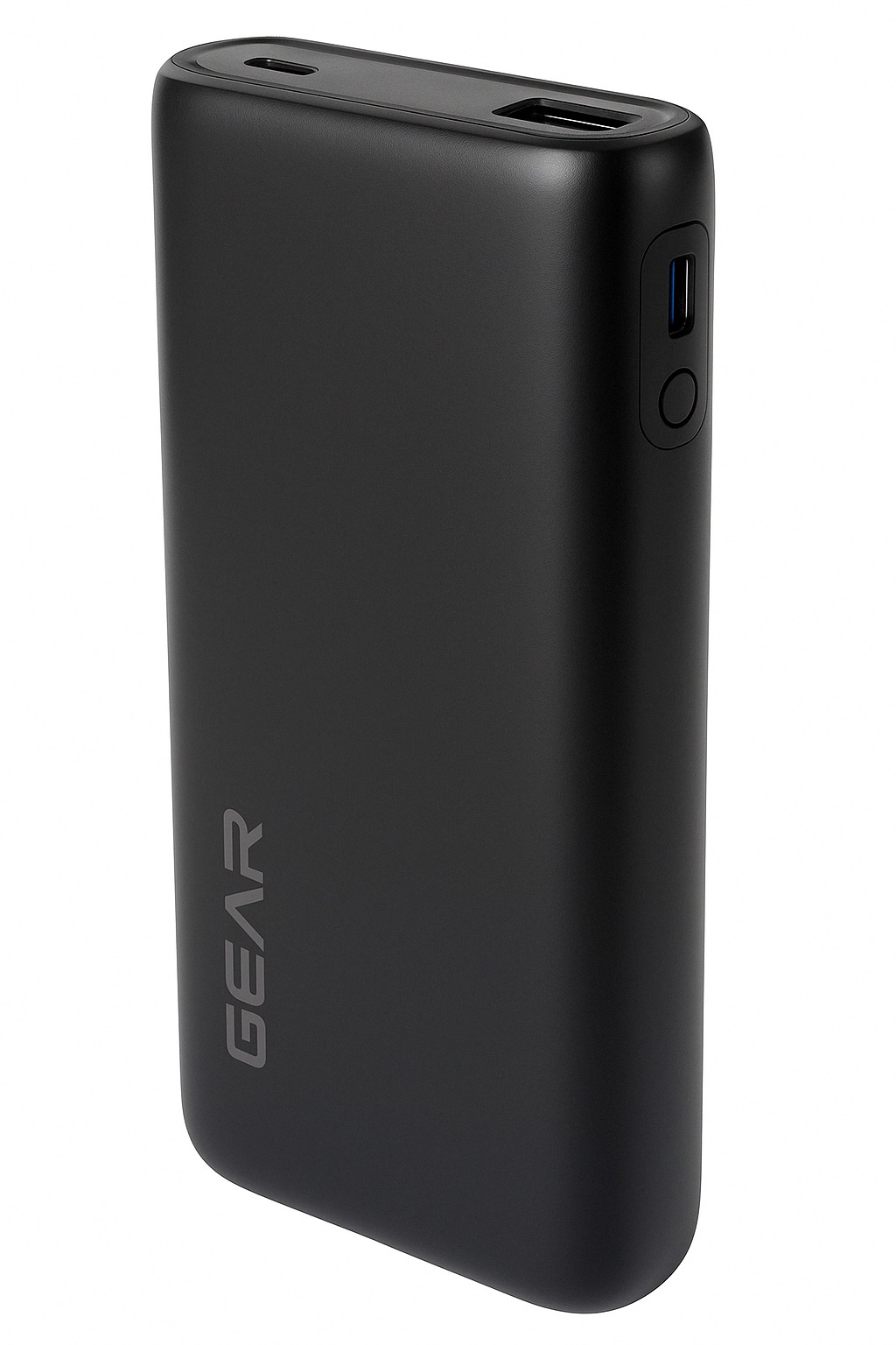 Зовнішній зарядний пристрій GEAR 20000mAh PD22.5W з дисплеєм, 1*USB+Type-C, 2*USB-A + 1*micro USB, чорний