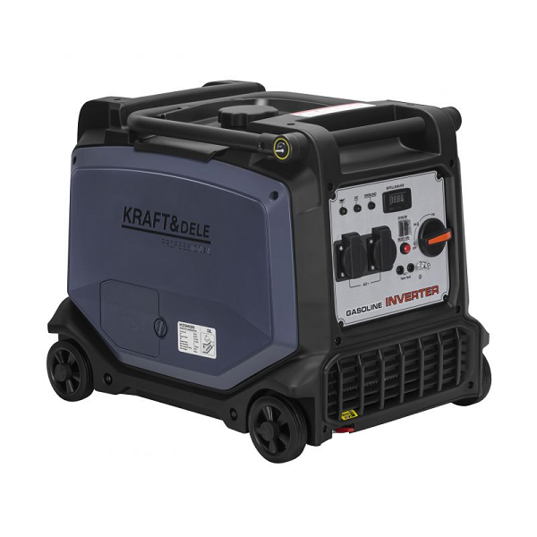 Генератор бензин Kraft&Dele KD3435, інверторій однофазний 220V, 50Hz, 4 кВт/4,3 кВт, 2*230В, об'єм 11л