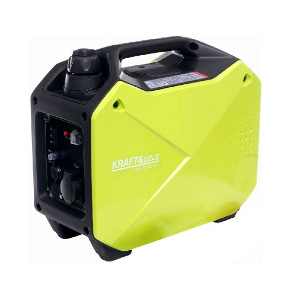 Генератор бензин Kraft&Dele KD684, інверторний однофазний 220V, 50Hz, 1.9 кВт/2,1 кВт, 2*230В, об'єм 3л, 16 кг