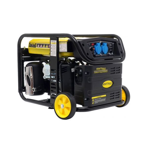 Генератор бензин Kraft&Dele KD194, інверторний однофазний 220V, 50Hz, 4,8 кВт/4,9 кВт, 2*230В, DC 12V/8A, об'єм 15л