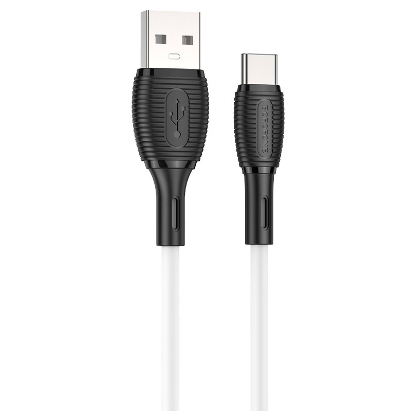 Кабель Borofone BX86, USB-Type-C, 3A, довжина 1м, Black, BOX