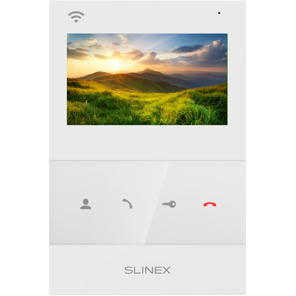 AHD відеодомофон Slinex SQ-04N Cloud (white), 4” TFT екран, запис руху, слот microSD, переадресація на тел Smart Call, 119×175×21 мм