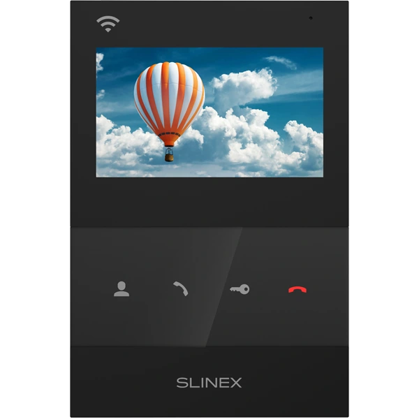 AHD відеодомофон Slinex SQ-04N Cloud (black), 4” TFT екран, запис руху, слот microSD, переадресація на тел Smart Call, 119×175×21 мм
