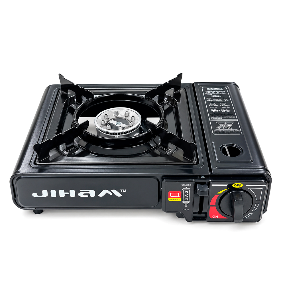 Портативна газова плита JIHAM, під газові балончики, Black, Box